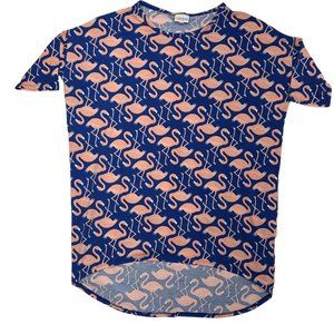 LulaRoe Simply Comfortable Flamingo Print High Low Tee (XS)
